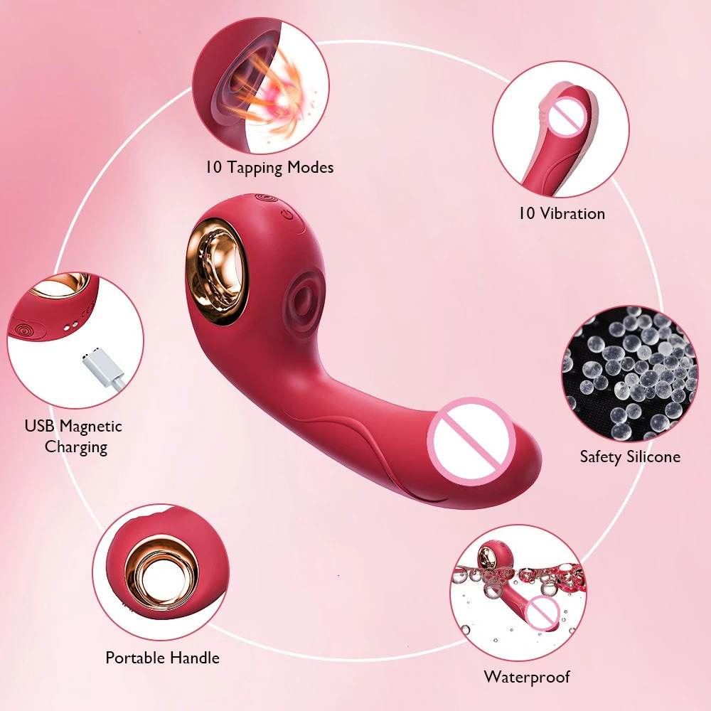 Tapping Flapping Massage Vibrator Silicone Material Realistic Dildo Massage Female Masturbation Sex Toys Adult for Women Couples 250624
