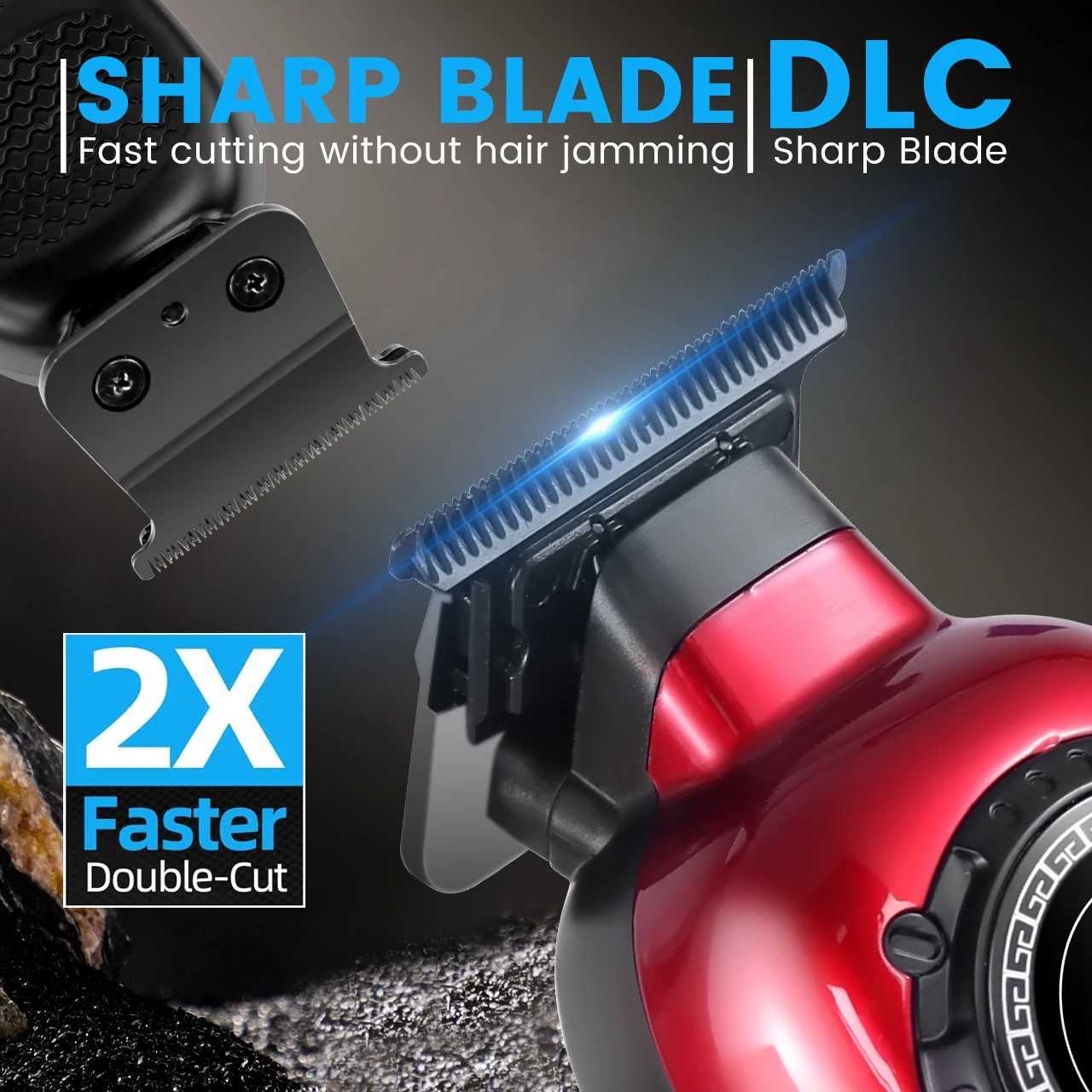 Solimpia Professional Hair Trimmer Man Electric Hair Clipper Barber Shop Carving Machine DLC Blade 7000RPM Rotating Motor XJ250624