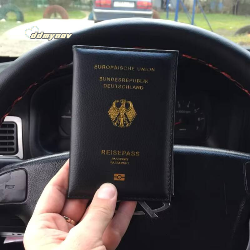 Germany Cover Women Travel Wallet Passport Holder Pu Leather Case for Passports Reisepass Deutschland protector ddmynov