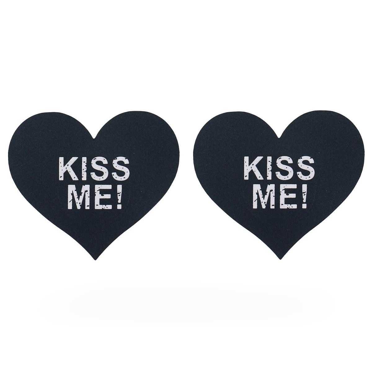 2Pairs Sexy KISSME Breast Patch Satin Red Heart-Shaped Breathable Disposable Luminous Nipple Covers Sexy Toy For Women WholesaleW250624