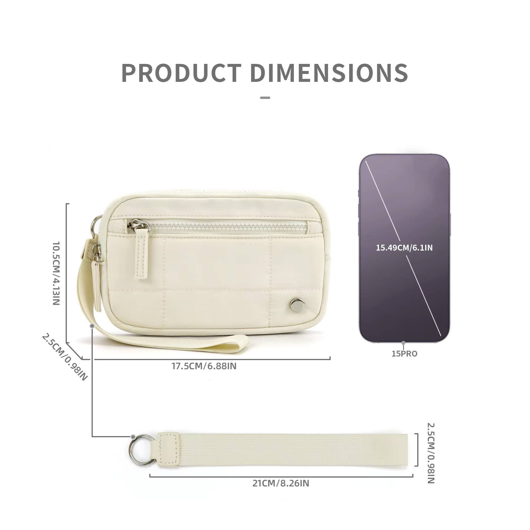 Puffer Wristlet Wallets Women, Nylon Quilted Wallet with 3-Zipper Purse for Travel Credit Card Holder Phone Organizer ddmynov