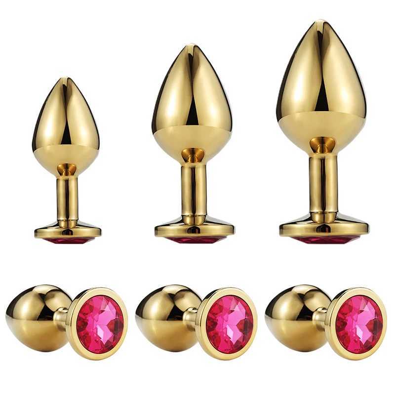 S/M/L Size Anal Plug Sex Toys Stainless Steel Metal Anal Toys Sex Toys for Adults Women Men Gay Butt Plug Dildo Intimate Goods W250624