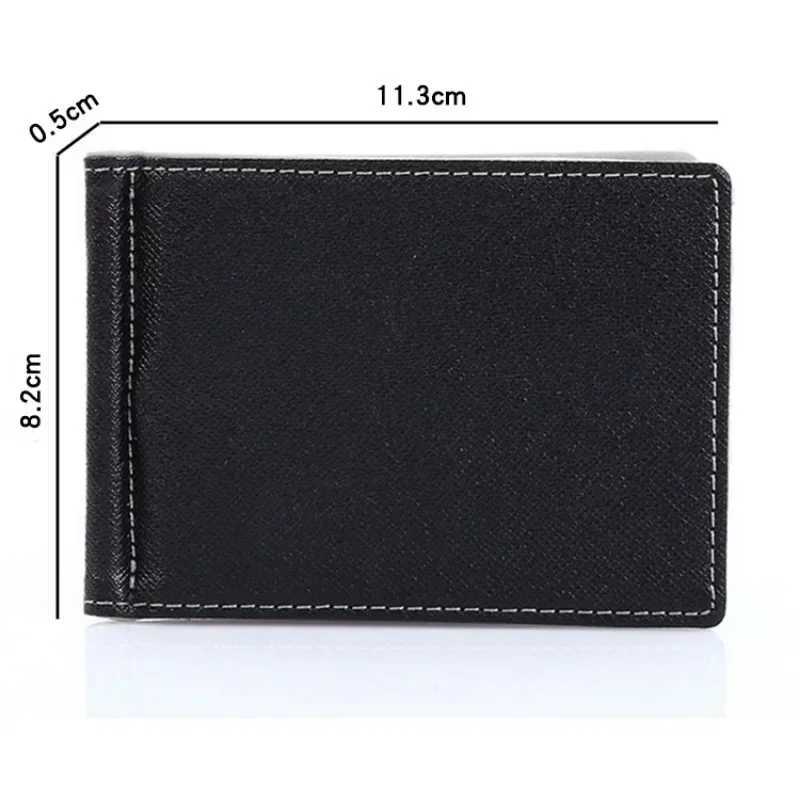 Brand Men Wallet Short Card Holder Wallets Purses PU Leather Mey Clips Solid Thin Wallet for Men Purses XJ250624
