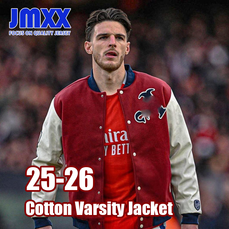 JMXX 25 26 Arsenaoles ARS Varsity Jacket Soccer Mens 2025 2026 Cotton Windbreaker Overcoat Long Sleeved