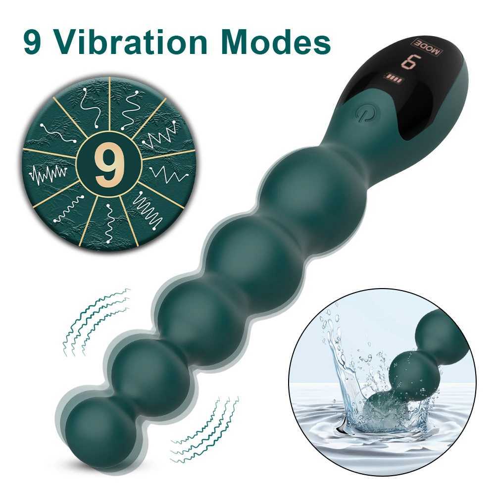 Vibrating Anal Beads Butt Plug for Men Women Anal Vibrator Anal Balls Men Prostate Massager with LED Digital Screen W250624