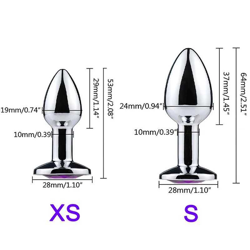 Mini Sexy Jelly Color Metal Anal Plug Anal Dilator for Adult Men and Women Fun Flirting Masturbation Adult Toys Gay W250624