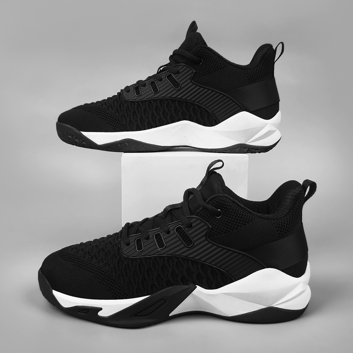 YT888-Boys' Classic Fashion Wear-Resistant, Breathable Anti-slip Mesh Sneakers, Basketball Running Workout Walking Shoes,