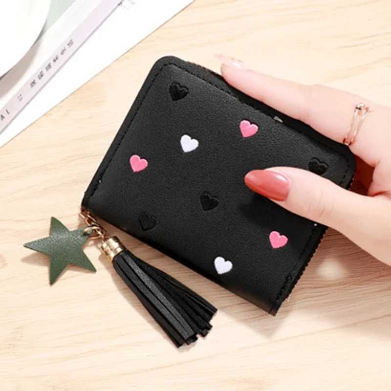 Wallet Women Ladies Mini Tassel Wallets Cute Short Zipper Lovely Pu Leather Coin Purse Female Hand Wallet XJ250624