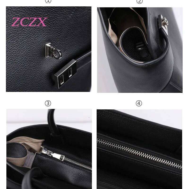 High Quality Women's Handbag Fashionable Commuting Genuine Leather Large Capacity Single Shoulder Crossbody Bag