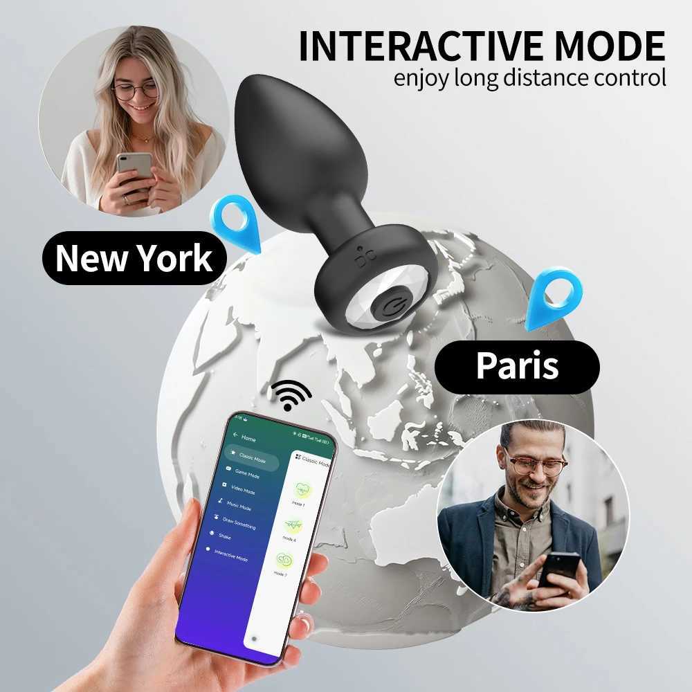 Anal Plug Vibrator 10 Speeds Butt Plug Prostate Vibrating Massager APP Remote Control Female Masturbator Sex Toys for Women Men W250624