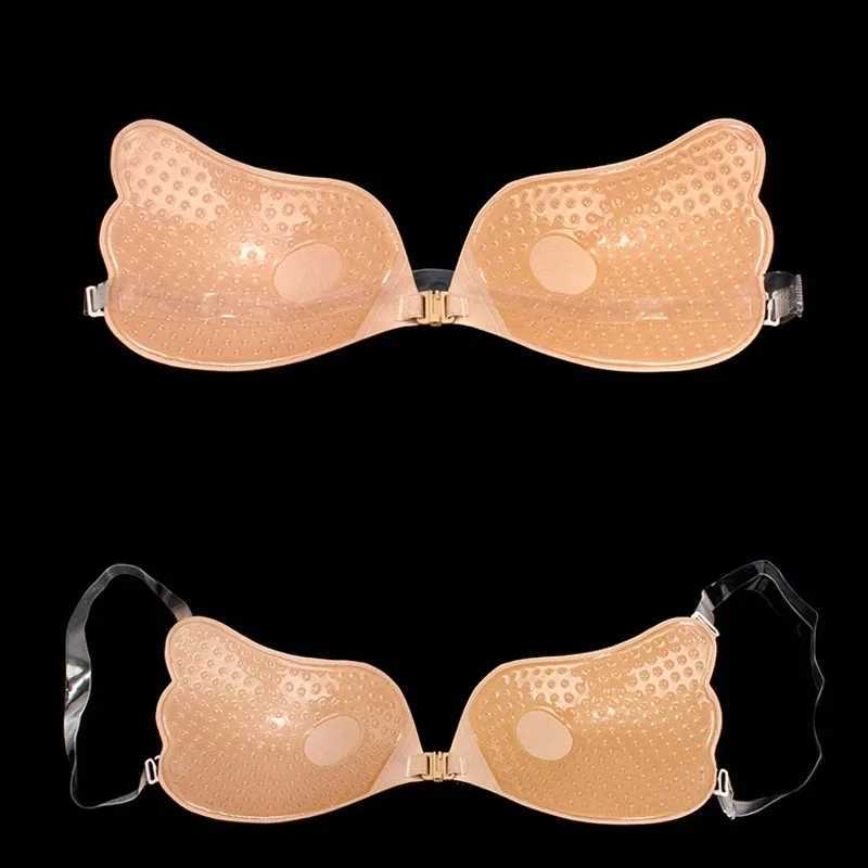 Nipple Cover Invisible Bra Lingerie Women Push Up Silicone Wedding Sticky Reusable Transparent Straps Backless Bikini W250624