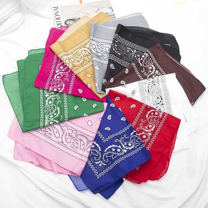New Arrival New Kerchief for Women Men Hip Hop Black Hair Band Neck Scarf Sports Headwear Square Scarves Print Handkerchief Bohemian Bandana U250623