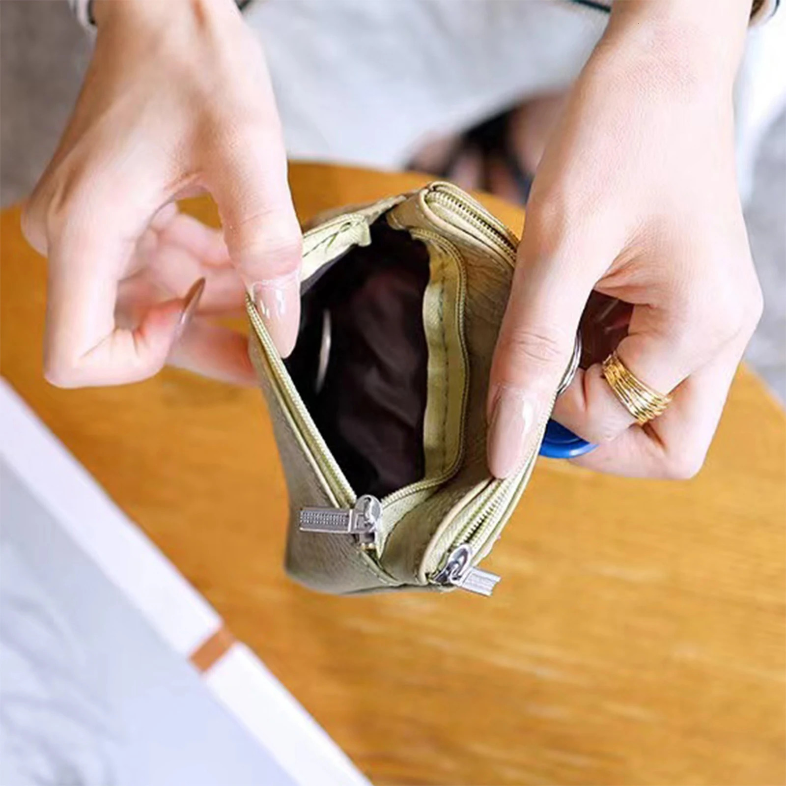 Womens Genuine Leather Coin Purse Female Wallets Custom Gifts Zipper Coin Purses Storage Pocket Bags Pouch 250623