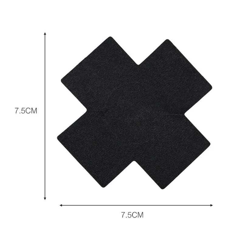 Sexy Black Cross Nipple Cover Women Invisible Disposable Breast Patch Chest Sticker Strapless Lingerie Bra Accessories Wholesale W250624