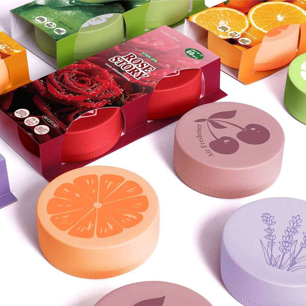 Flower and Fruit Series Set Body Spray Round Solid Fragrance Flameless Aromatherapy Car Balm Toilet Bedroom Long-lasting Deodorization