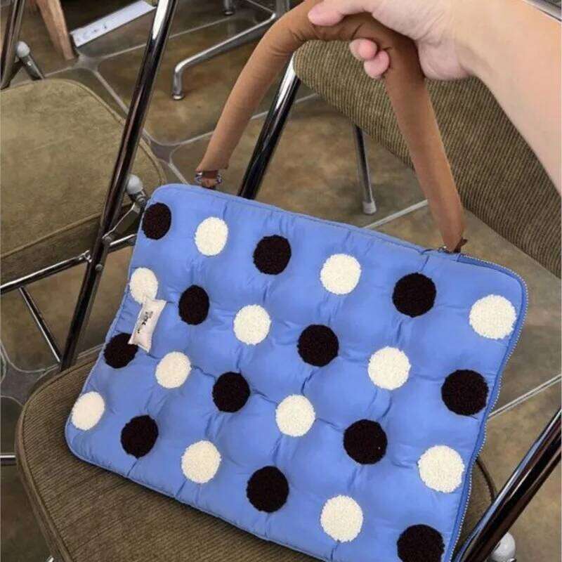 Ins Cute Laptop Sleeve 15 15.6 16 Inch Book Air Table Carrying Case Bag Women Computer Accessories Shoulder Bags Handbag Lady