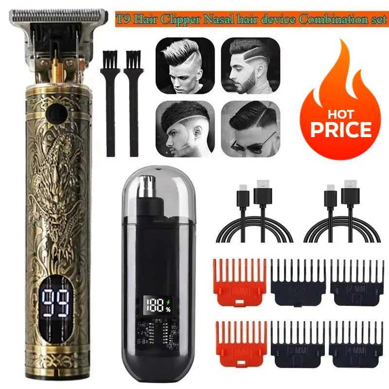 Vintage T9 Hair Clipper Nasal Hair Device USB Charging Hair Cutting Machine Electric Hair Trimmer Portable Shaver Barber Gift XJ250624