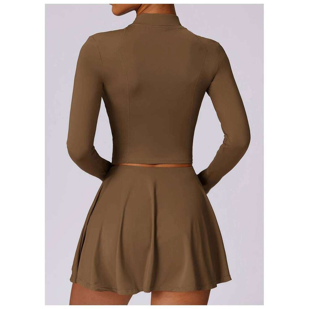 Custom summer UV sun protection jacket quick drying ice silk running cycling yoga short skirt sports two-piece