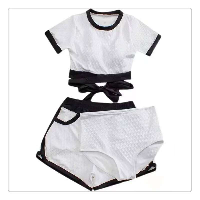 Athletics Swimwear Ladies Korean Split 3 Piece Swimsuit Women Sports Style Student Vacation Swimsuits Hot Spring Conservative