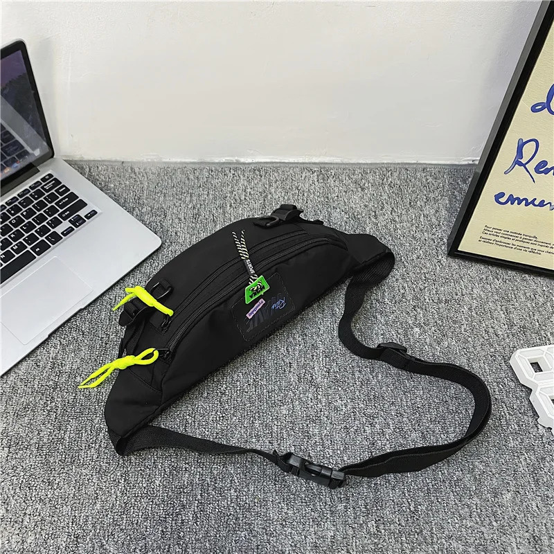 Hip Hop Sport Techwear Crossbody Chest Bag Men Women Multifunction Waterproof Waist Bag Street Casual Fanny Pack 250623