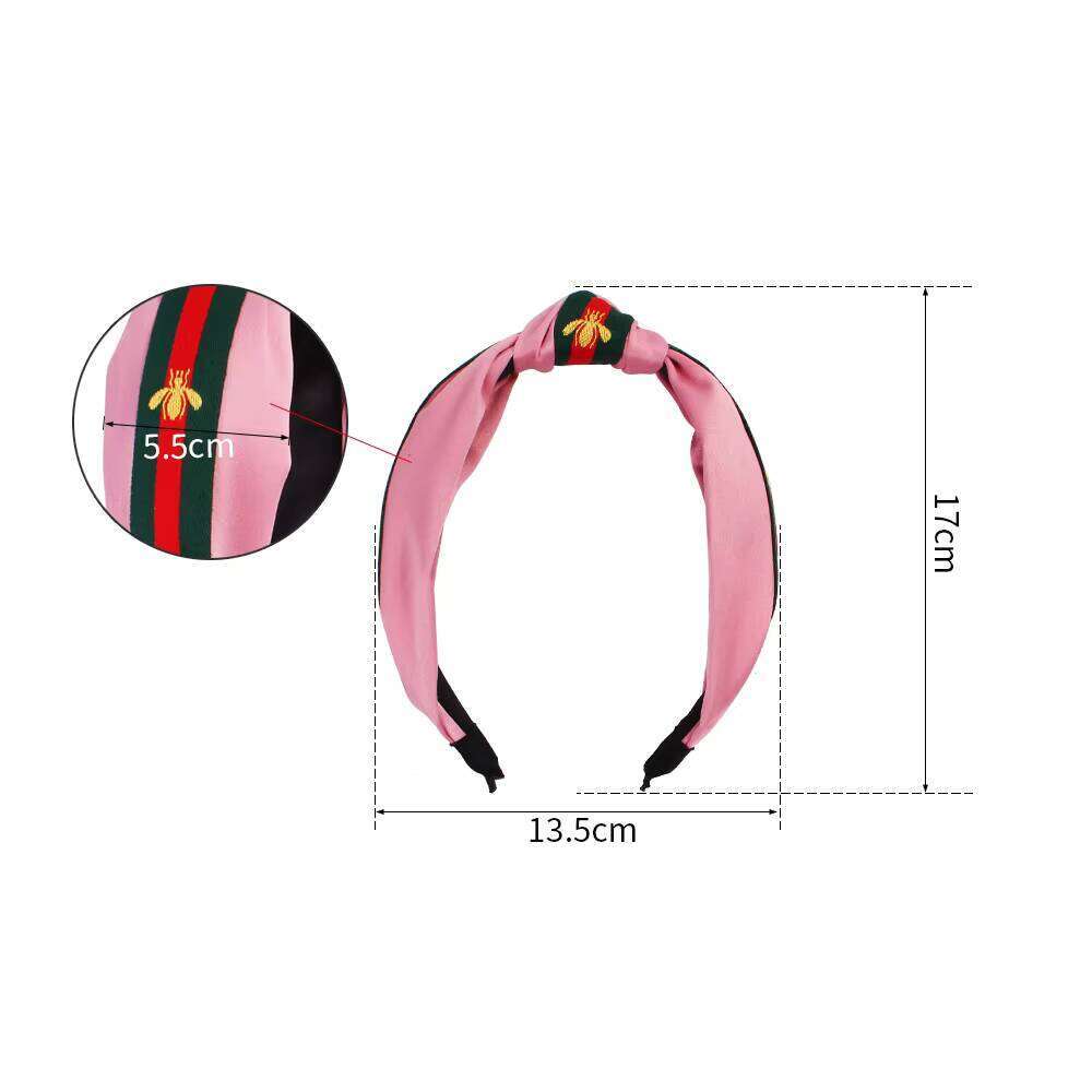 DHgadgets Headband - Wide Fabric Knot Headwrap with Bee Charm (12 Colors) for Women Girls Fashion Hair Accessories