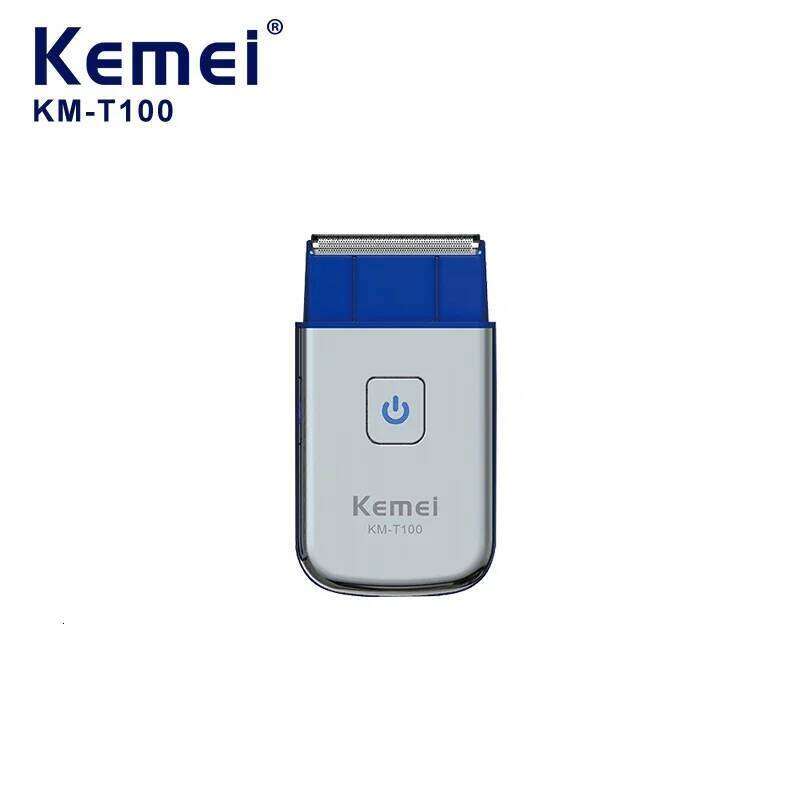 Kemei KM T100 Portable Mini Electric Reciprocating Single Foil Men's Beard Trimmer Shaver