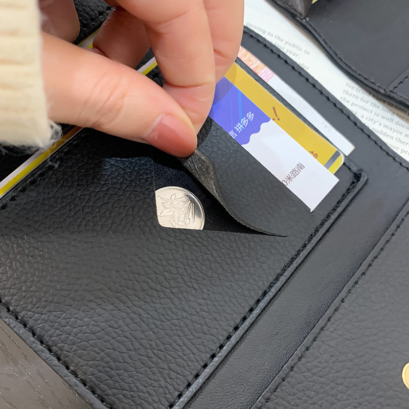 New Wallet Men Unisex Everyday Use Storage Fashionable Leather Genuine Leather Mini Magnetic Zipper Multicolor Multiple Card Slots Long