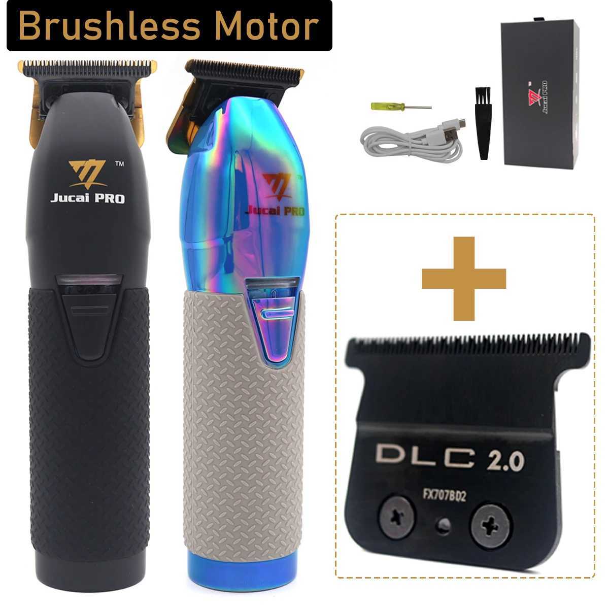 Jucai PRO F7878 Hair Trimmer for Men Brushless Motor Zero Gapped Low Noise Cordless Professional Hair Clipper Finishing Machine XJ250624