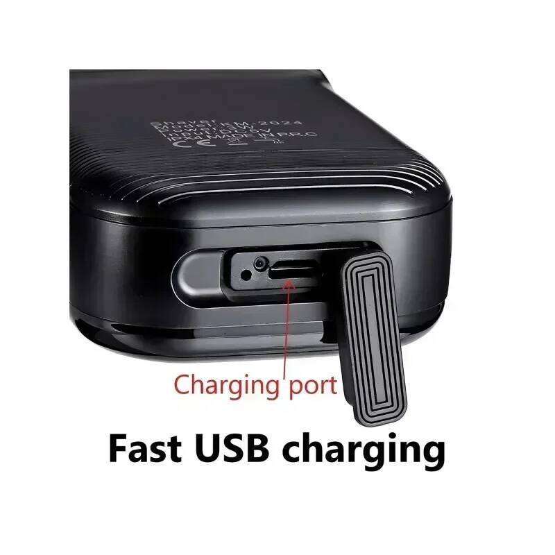 KEMEI Gift Box Km-2024 USB Charging Dual Network Blade Electric Shaver, Portable Men's Electric Shaver, You Deserve To Have It