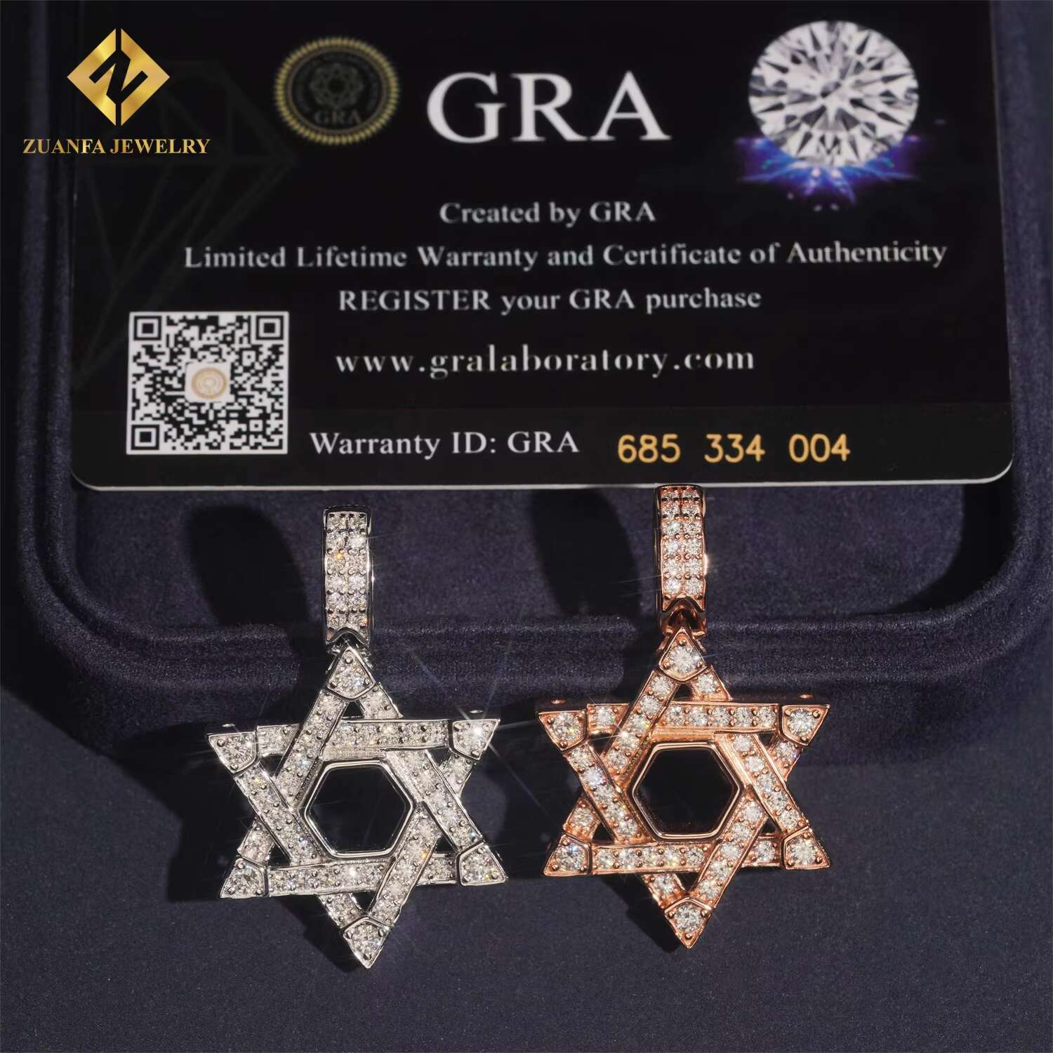 Factory Direct Fine Jewelry Hip Hop VVS Diamond Necklace Solid 925 Sterling Silver Moissanite Iced Out Star Pendant