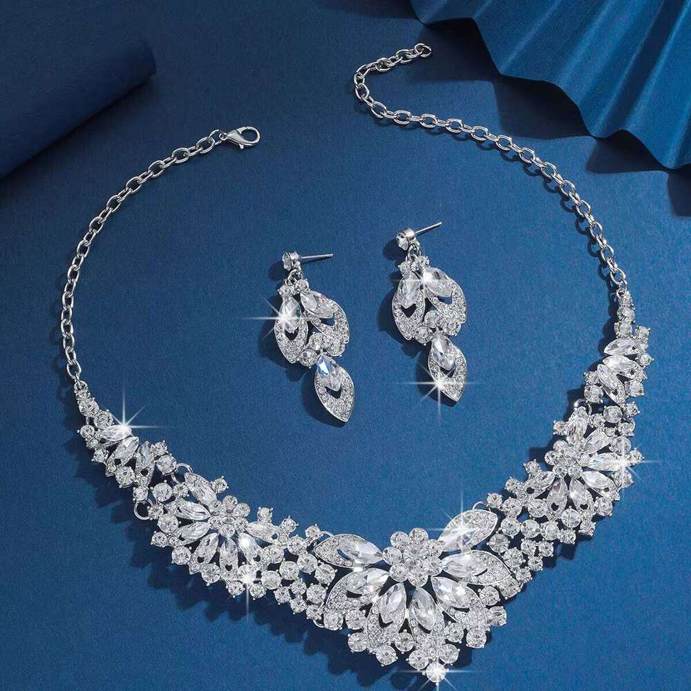 DHCollections Fashion Jewelry Sets Multicolor Heart Charm Necklace Christmas Earrings