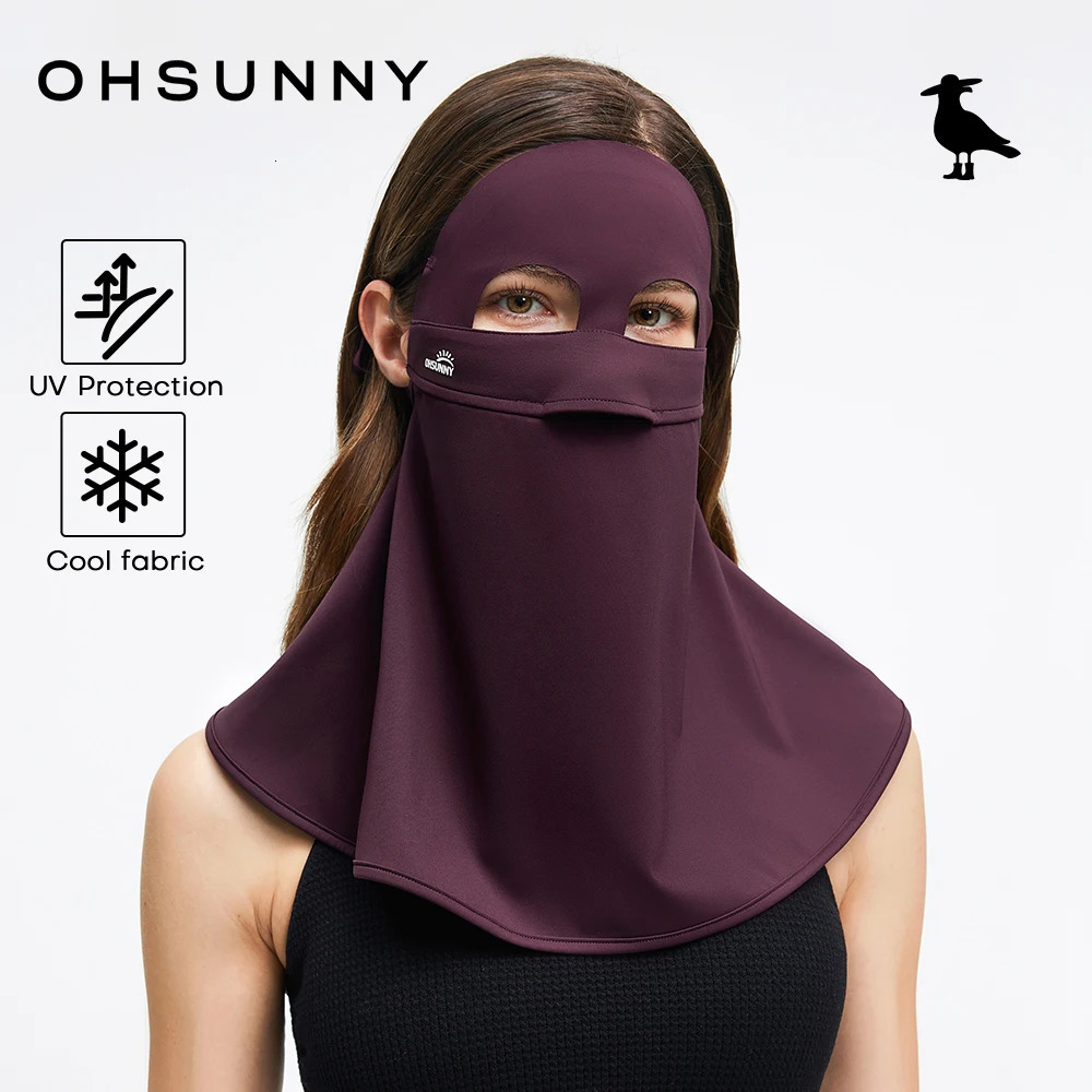 OhSunny UPF2000 Sun Mask for Men WomenFull Face Neck UV ProtectionOutdoor Breathable Facial Cover with Adjustable Ear Loops 250624