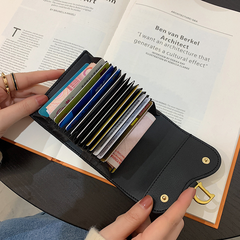 New Wallet Men Unisex Everyday Use Storage Fashionable Leather Genuine Leather Mini Magnetic Zipper Multicolor Multiple Card Slots Long