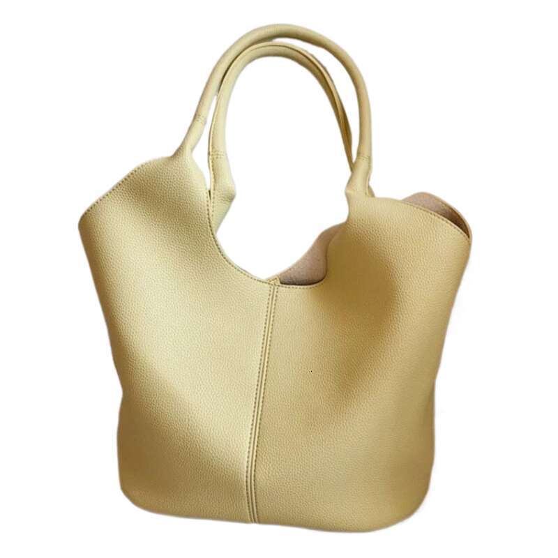 Simple Large Capacity Femal New Korean Version of Commute Armpit Bucket Package Soft Pitot Bag Shoulder Bags