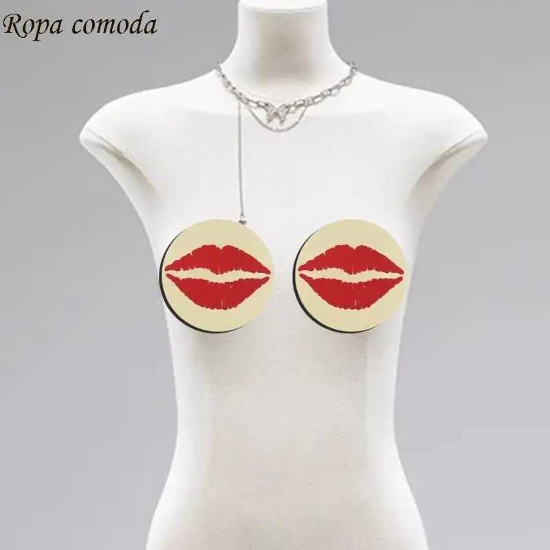 MXMA Kisses Pasties Rave Party Sticky Bras Nipple Cover Disposable Pasty Breast Petal W250624