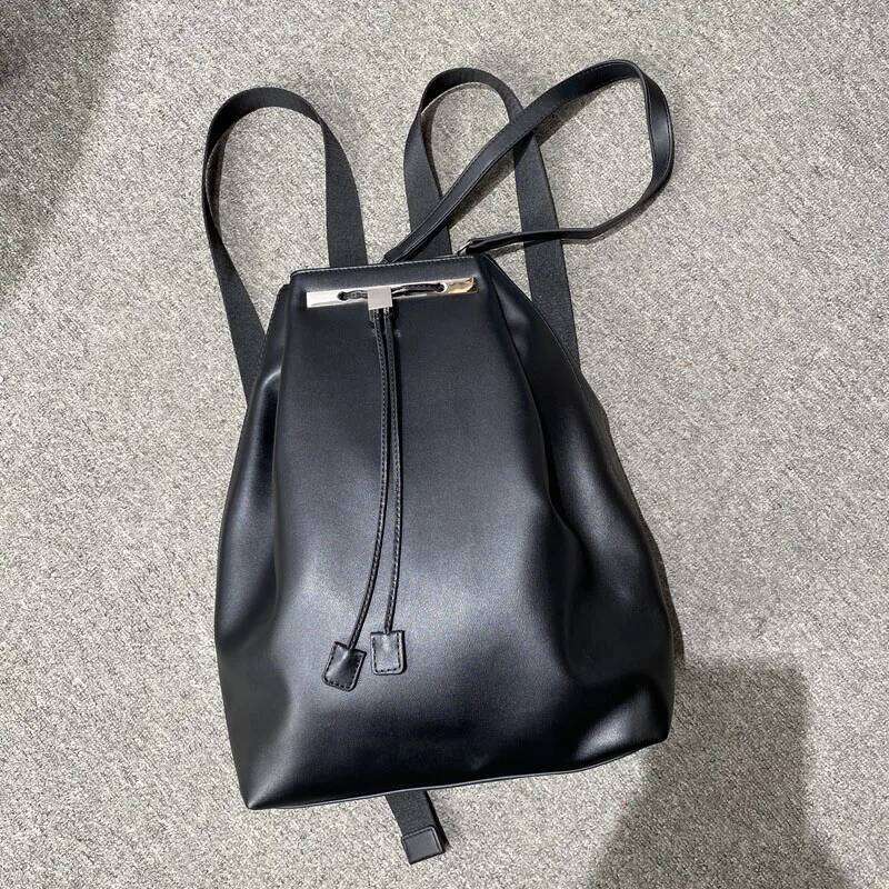 Drawstring Backpack Bags For Women Designer Handbag Purse 2025 New In Fashion Commuting Large Capacity Travel Shoulder