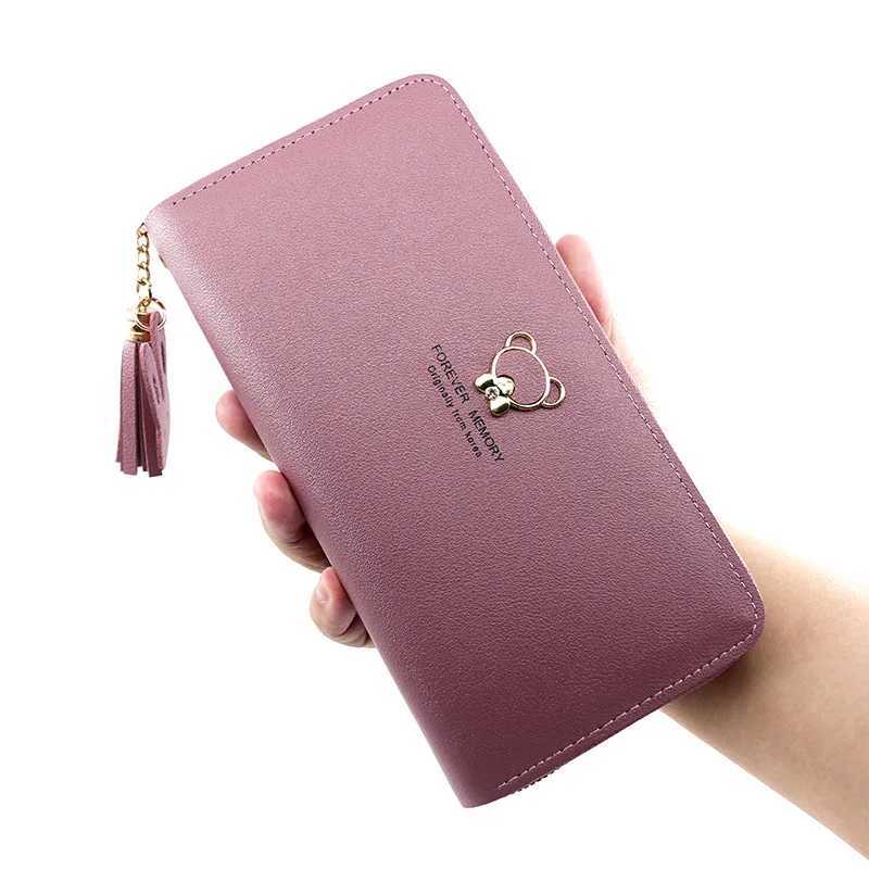 New Large Capacity Women Lg Wallets Simple Zipper Phe Bag Card Holder Female Purse Coin Pocket Cute Wallet For Girls XJ250624