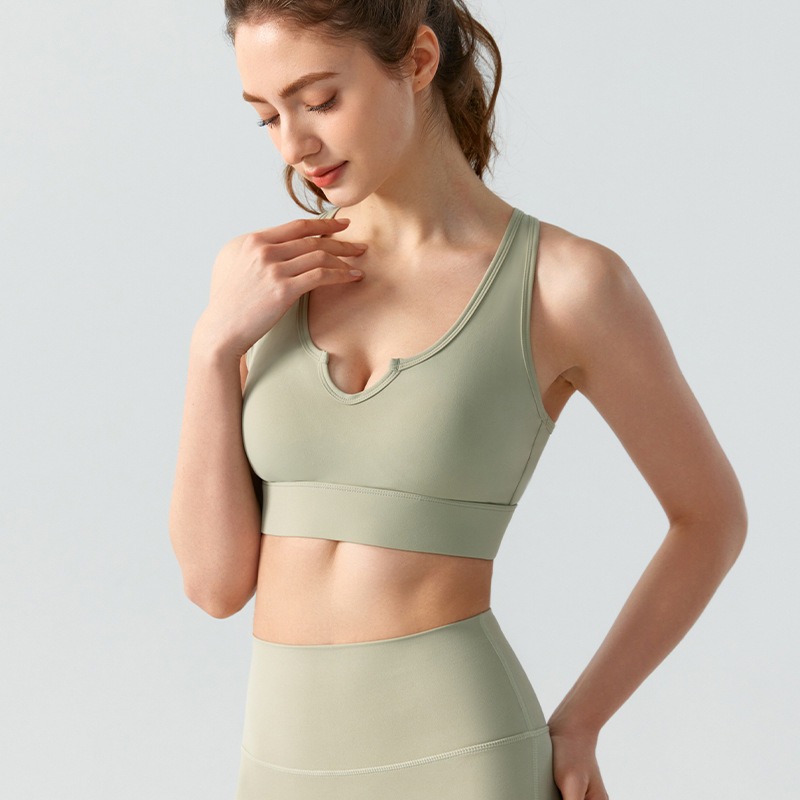 Seamless High-Strength One-Piece Cup Leica Sport Bra Enhancing Back Beauty