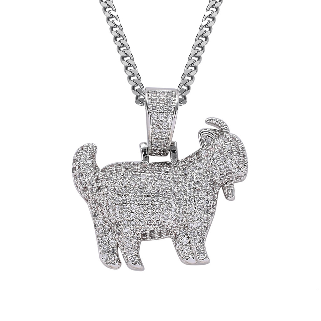 Luxury Moissanite Jewelry Hip Hop Iced Out Goat Pendant Trendy Unisex Accessory Pass the diamond tester