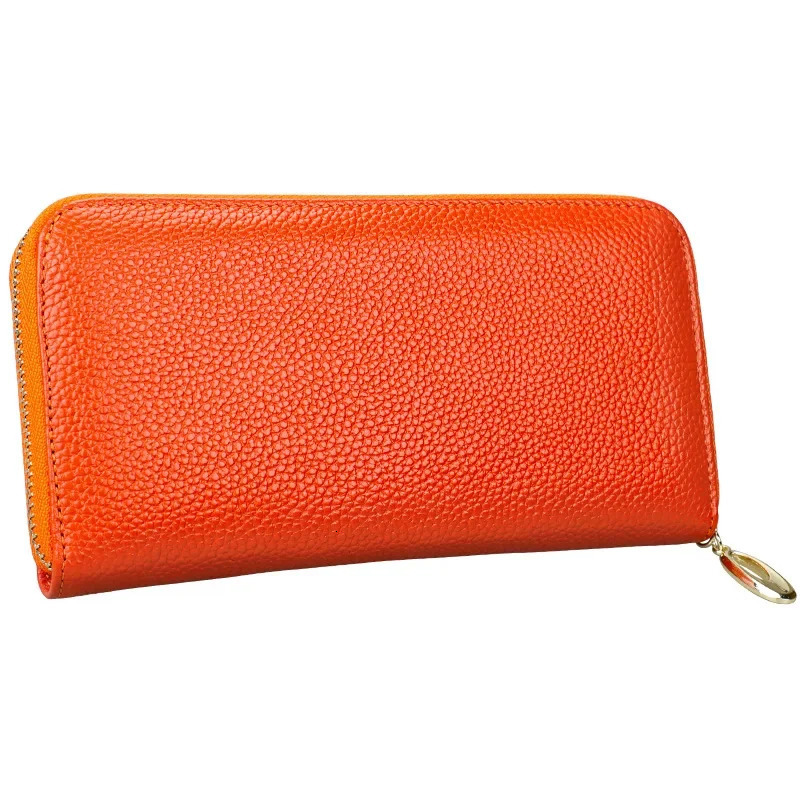 Genuine Leather Wallet for Women Female RFID Blocking Wallets Big Capacity Travel Zipper Womens Purse Ladies Long Phone Purses 250623