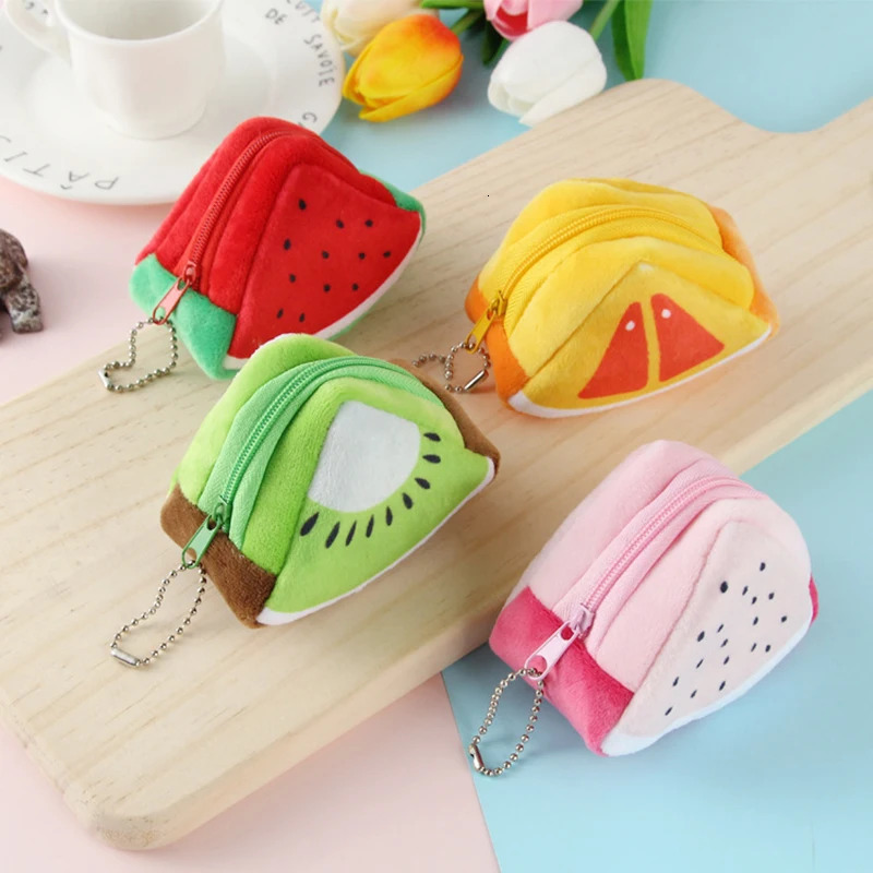 Cute Fruit Wallet Plush Coin Purse Women Change Purse Money bag Coin Purse Cartoon Fashion Sweet Gift Multifunction 250623