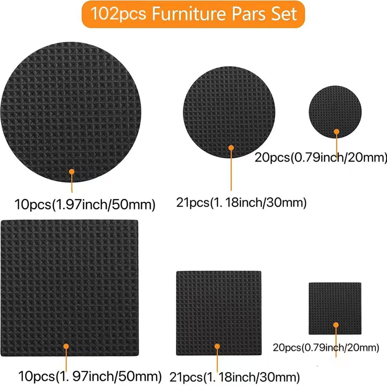 Furniture tables and chairs feet pad foam self-adhesive dining table non-slip pads quality