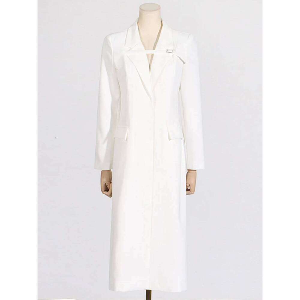 VGH Hollow Out Elegant Solid Jackets For Women Lapel Long Sleeve High Waist Spliced Pockets Temperament Coats Female Fahsion New