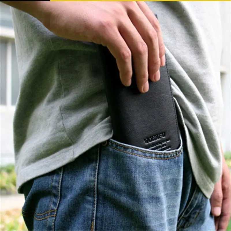 Soft PU Leather LG Wallet With Multiple Card Slots Classic Design Holder Slim Durable Men Bifold C Purse XJ250624