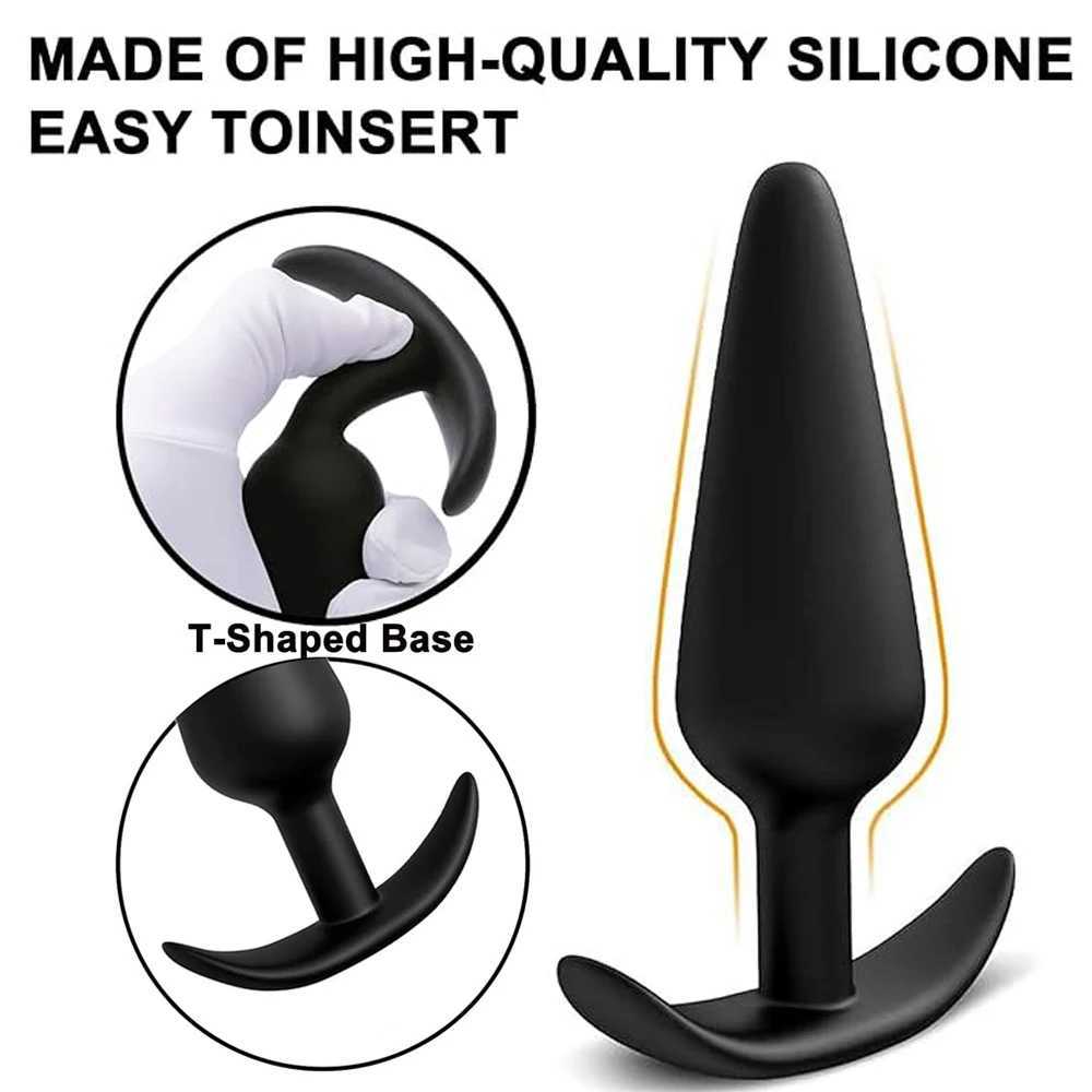 S/M/L Sexy Toys Anal Plug Butt Vibrator Women/Men Soft Silicone Erotic Anal Plug Training Adults Sex Toys for Couple Women Gay W250624