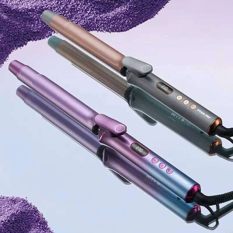 Anti Scalding 30mm Wand Professional LCD Display Hair Curler Ceramic Coated Plate Curling iron X7XA