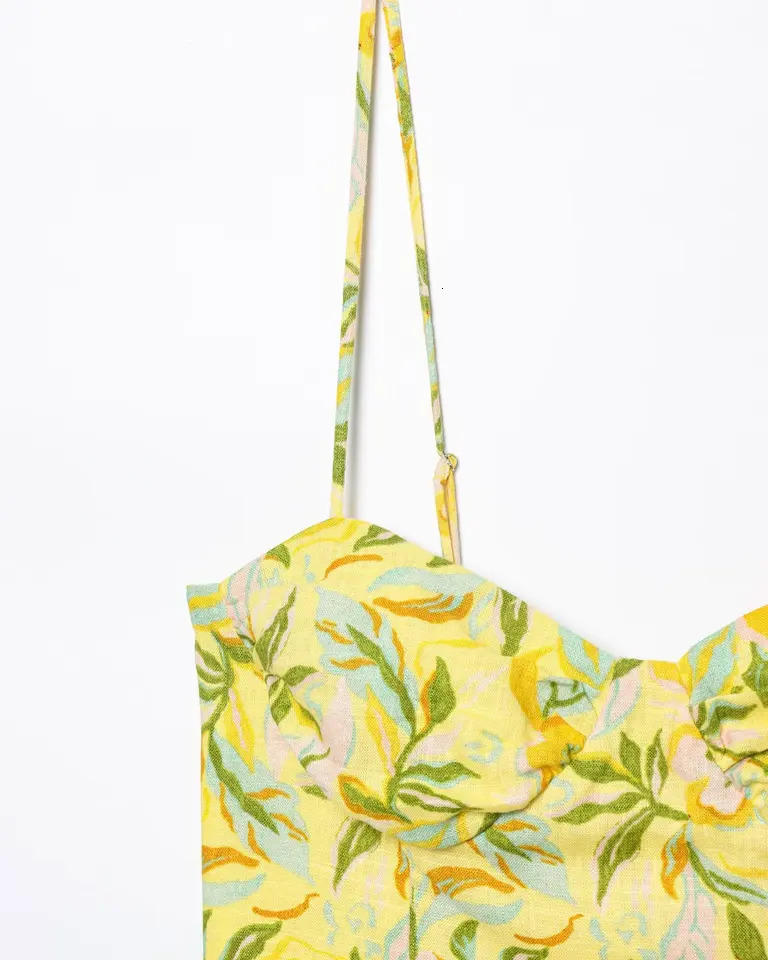 TRAFZA Holidays Beach Floral Skirt Set Womens Camisole Top OR Buttons Midi Summer Fashion Boho Casual Set 250618