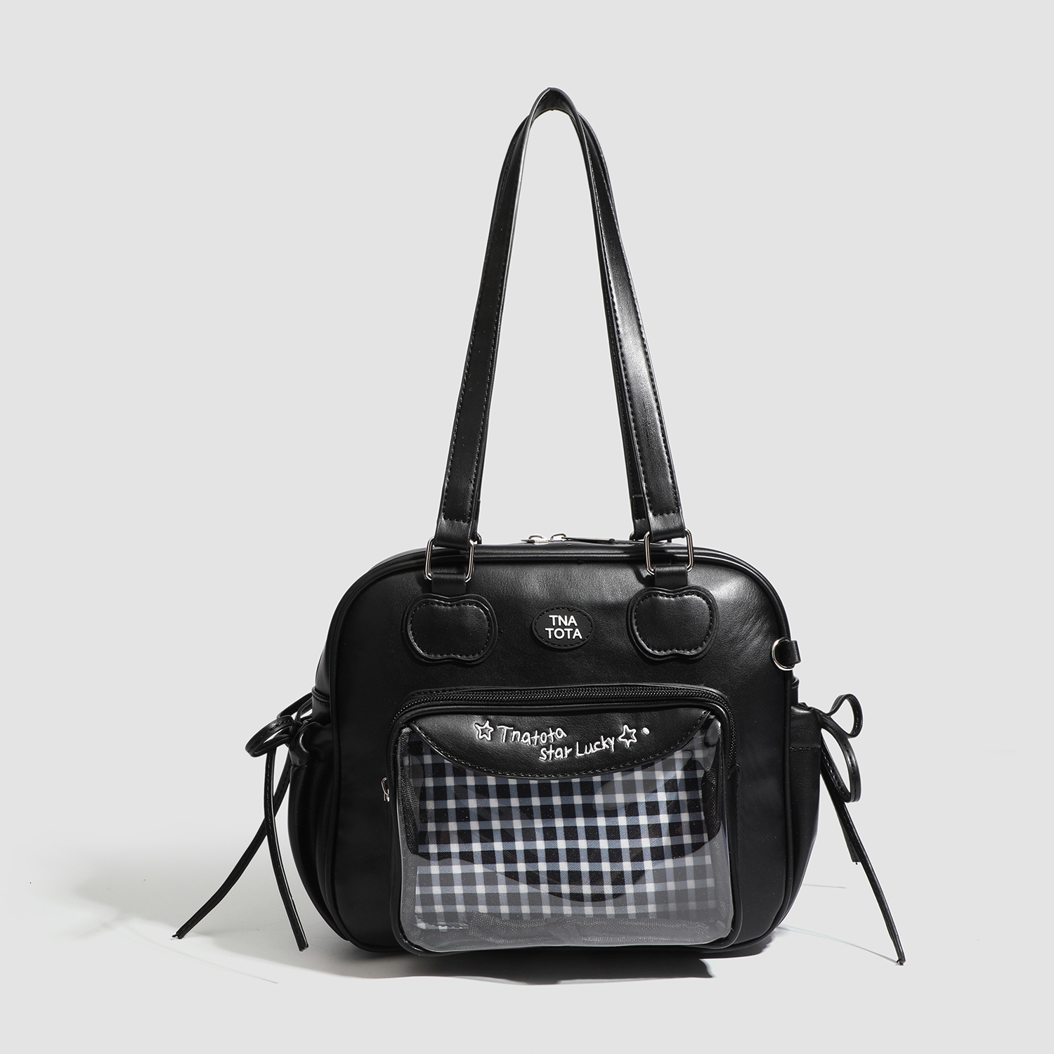 Free shipping designer Hot-Selling Student Pain Bag Two-Dimensional Visible Badge Transparent Shoulder Bag Student Backpack Internet Celebrity Crossbo