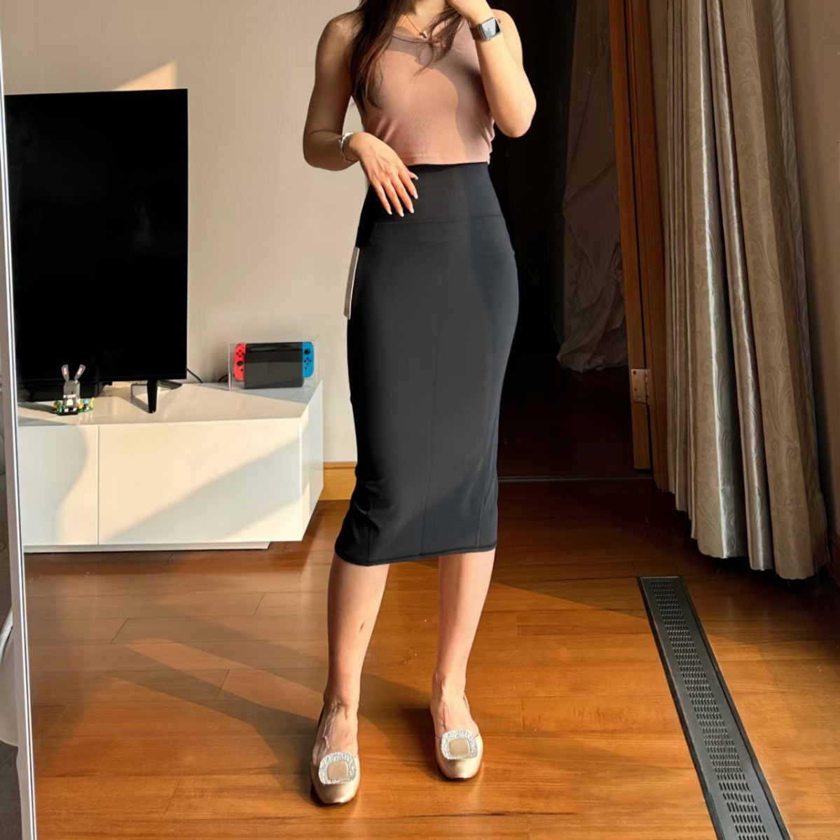 S Series Bodycon Nude Feel Slim High Waist Slimming Workplace Women's Half Skirt Summer