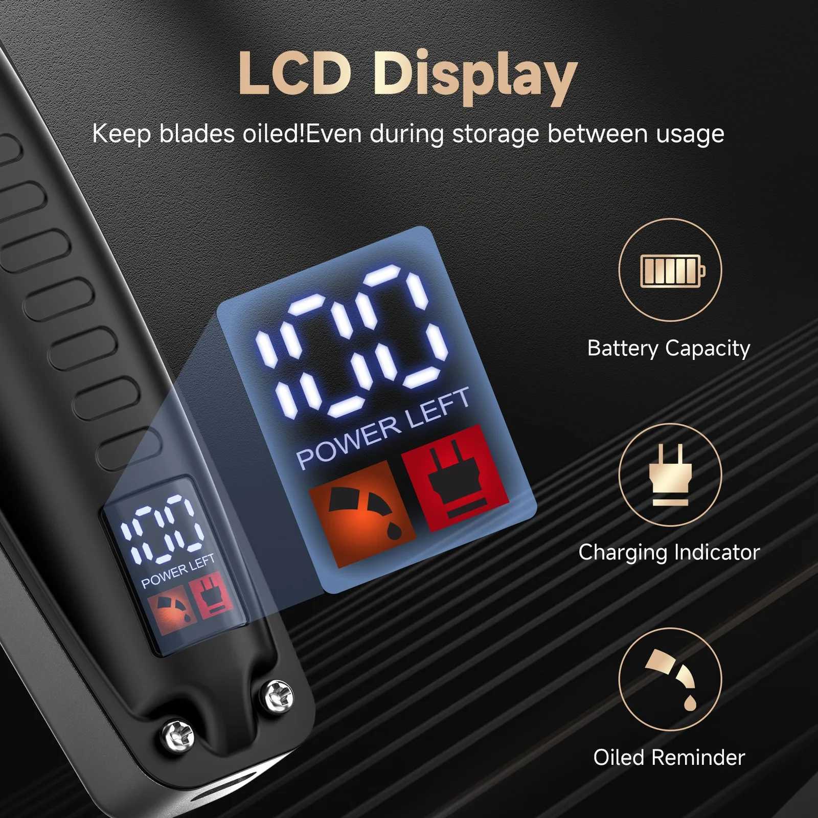 Sejoy Hair Clippers Men Kids Children Hair Trimmer Professional Cordless Barber Clippers Hair Cutting Kits with LED DisplayXJ250624